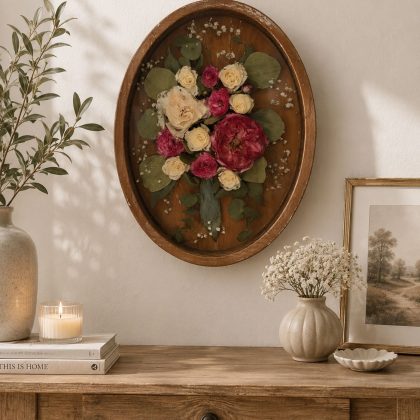Floral Wooden Tray